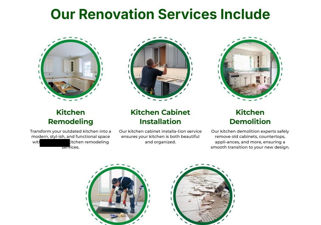 Service landing page